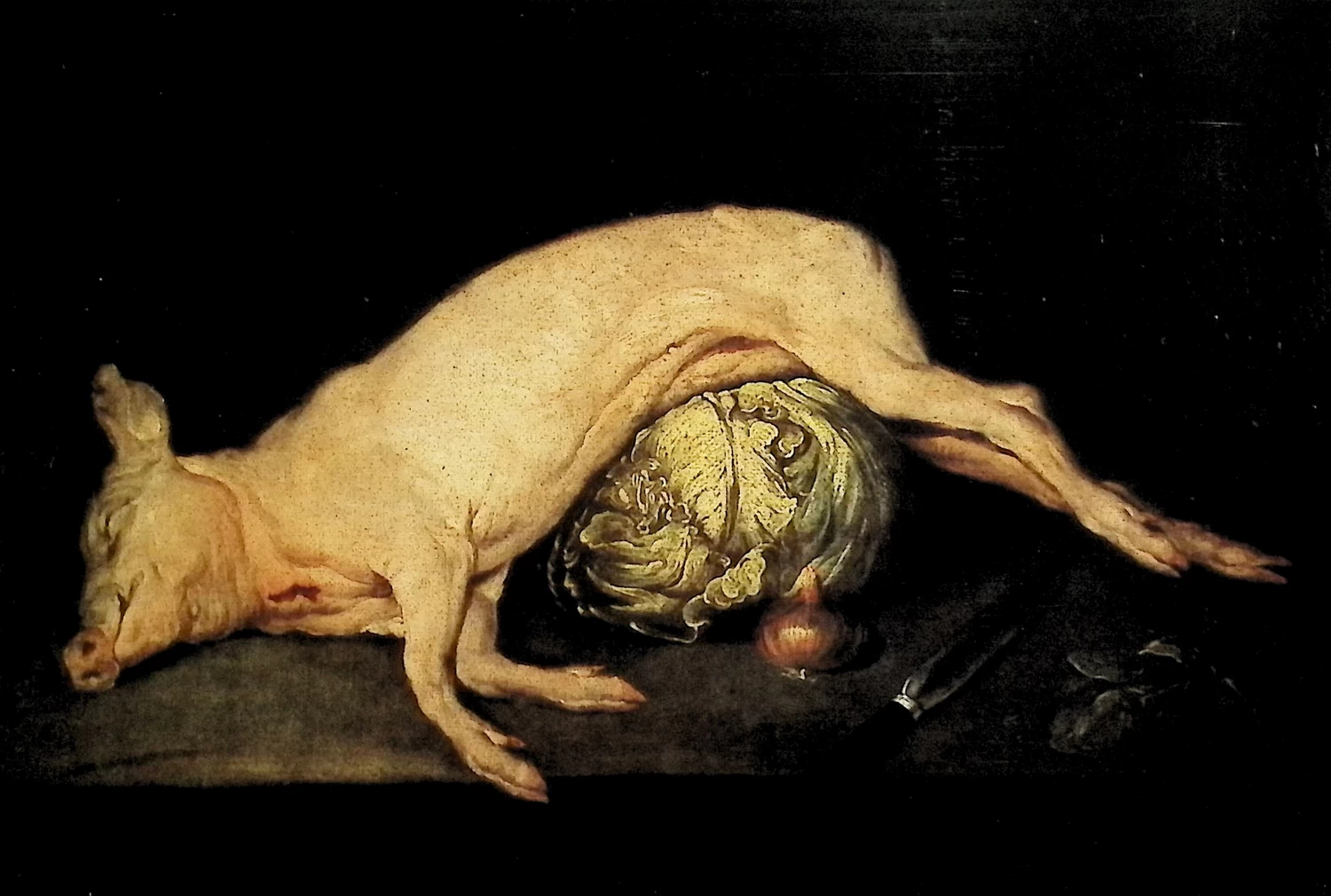 Giacomo Ceruti, il Pitocchetto - 391, Natura morta con maialino
